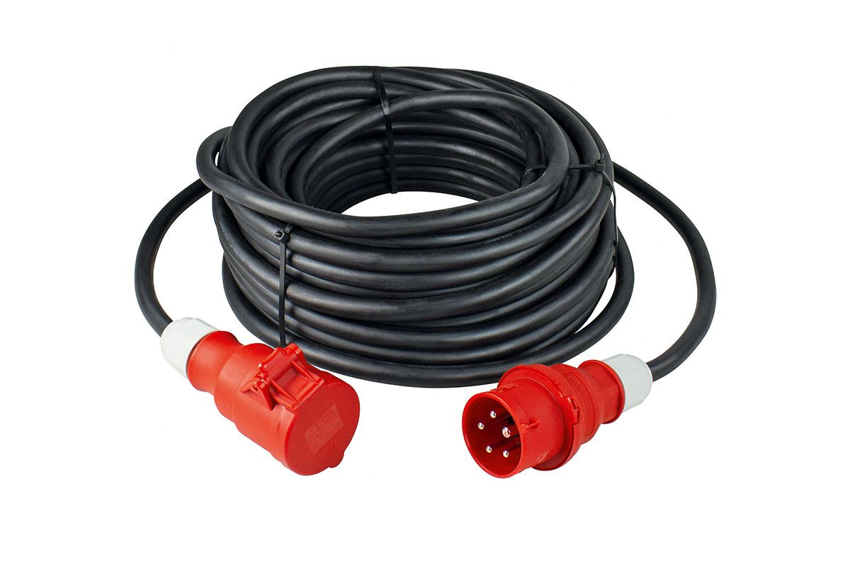 AS Schwabe CEE-Verlängerung 25m, schwarz, 400V